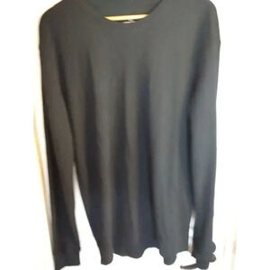 Woolrich Top Black Long Sleeve Sz XL Pit To Pit 23" Length 31